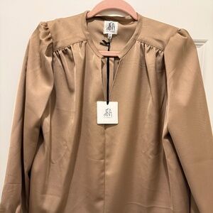 DRA Clothing Long Sleeve Gold Blouse (NWT)